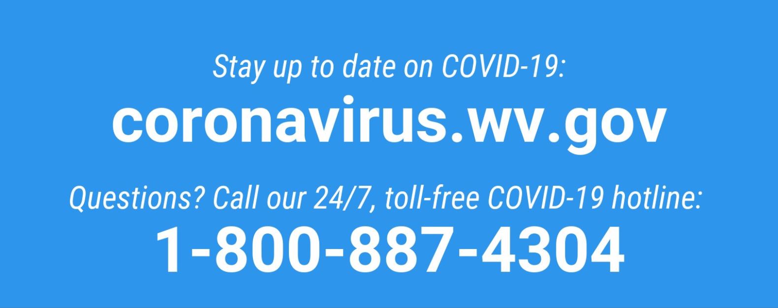 Stay up to date on COVID-19 in West Virginia logo